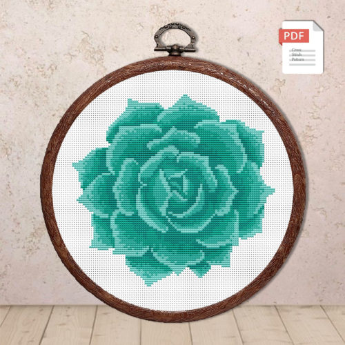 Succulent Cross Stitch Pattern #flw011
