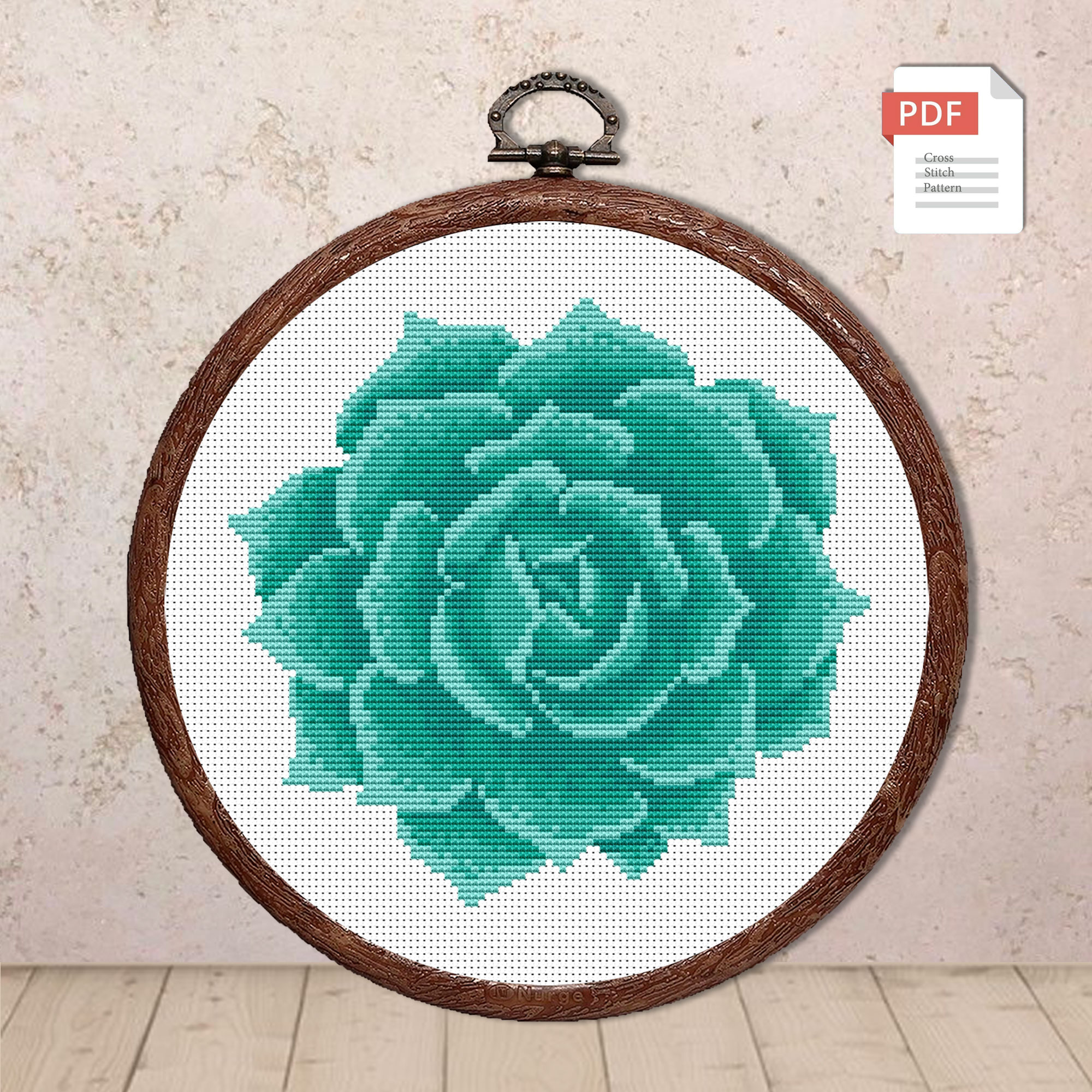Succulent Cross Stitch Pattern #flw011