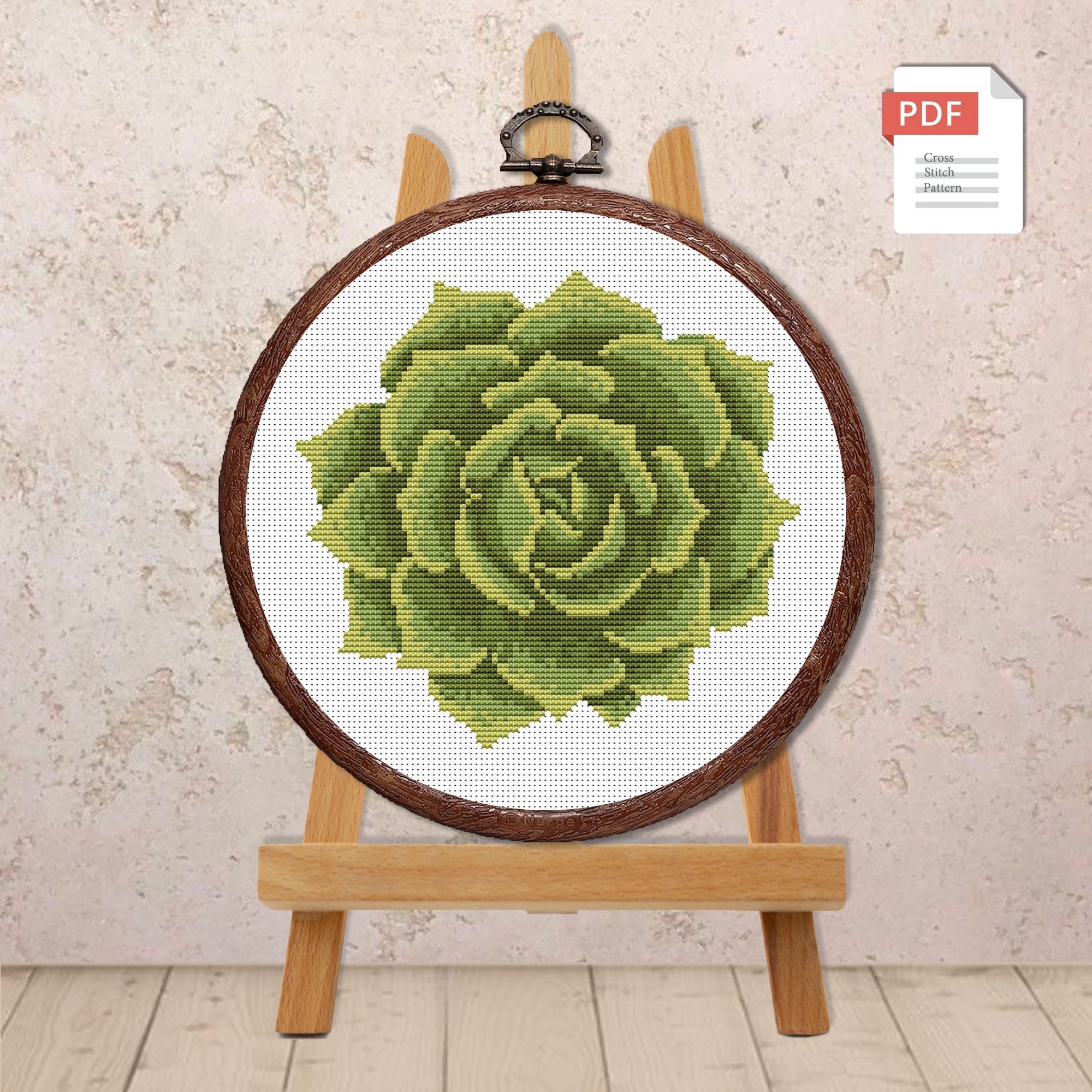 Succulent Cross Stitch Pattern #flw013 - Image 2