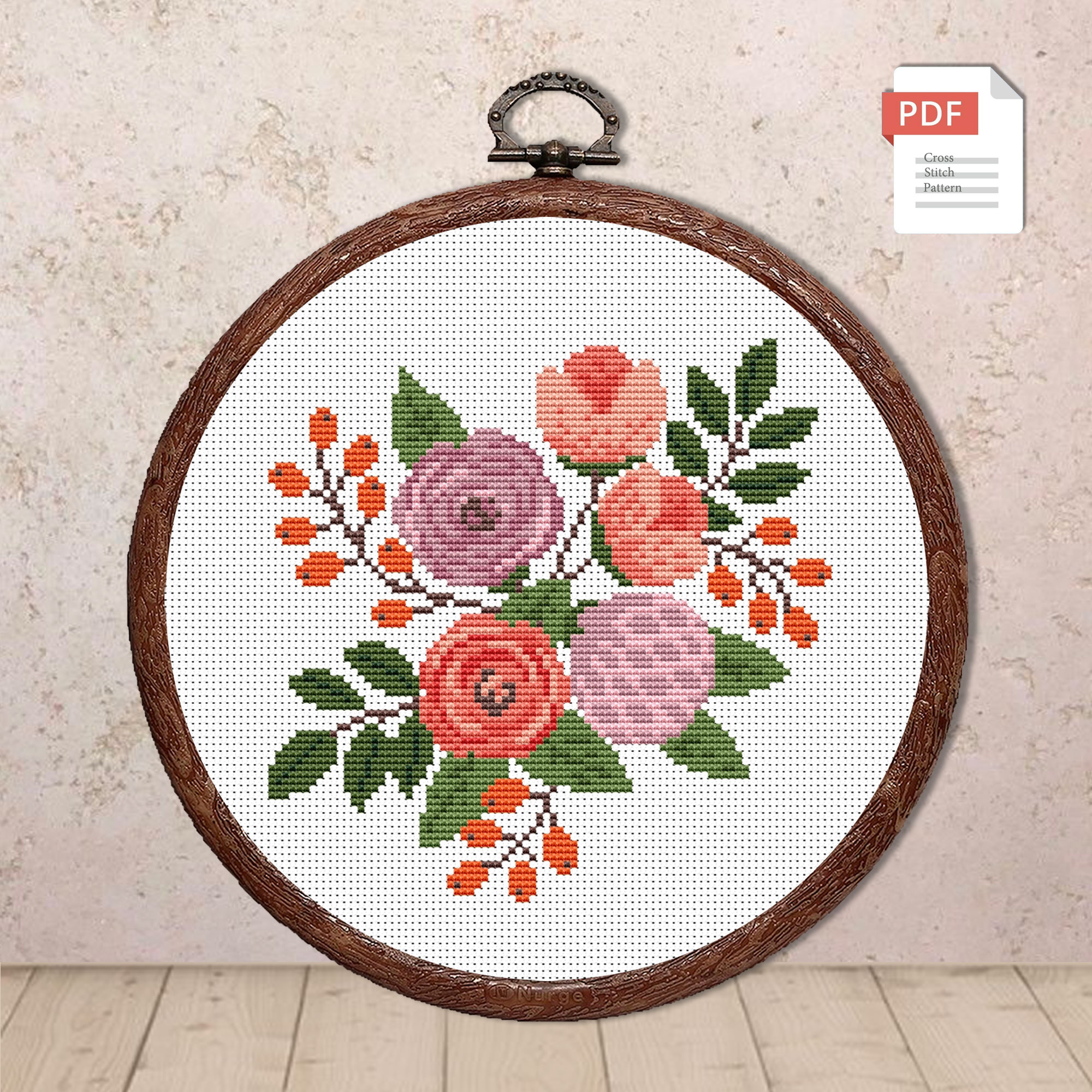 The Flowers Cross Stitch Pattern #flw015
