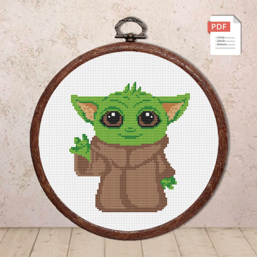 Baby Yoda Cross Stitch Pattern #mv021