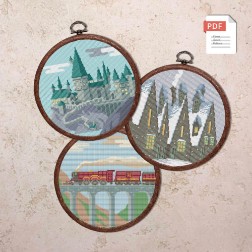Set of 3 Magic Cross Stitch Pattern #mv027