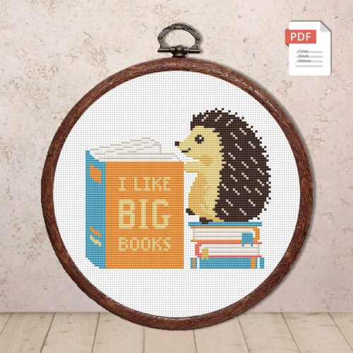 I Like Big Books Cross Stitch Pattern #qt002