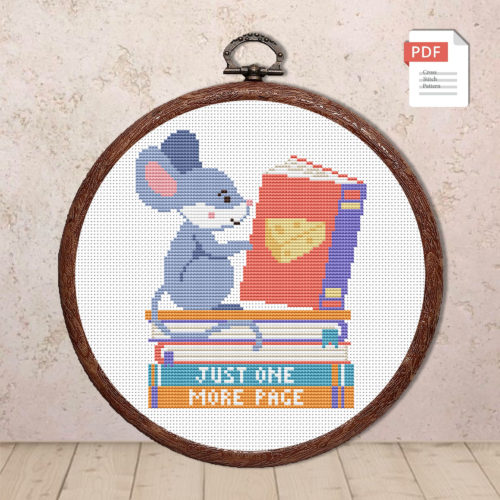 Just One More Page Cross Stitch Pattern #qt003