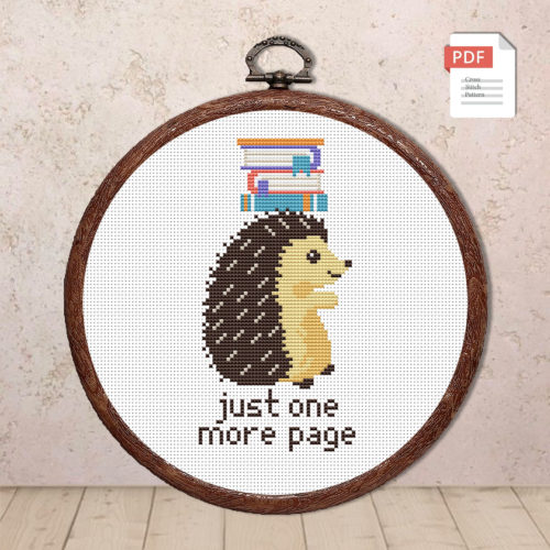 Just One More Page Cross Stitch Pattern #qt005