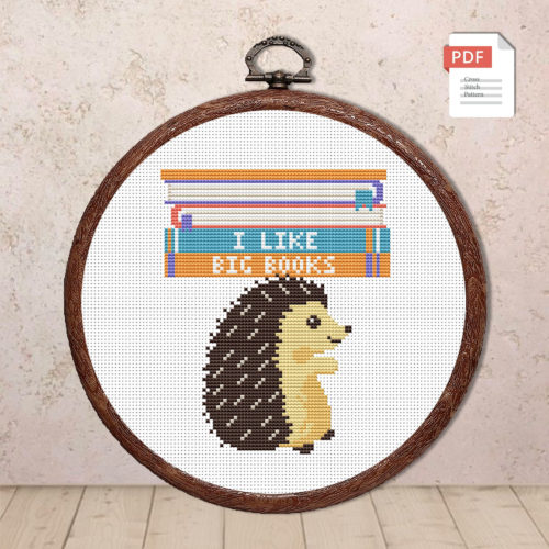 I Like Big Books Cross Stitch Pattern #qt006