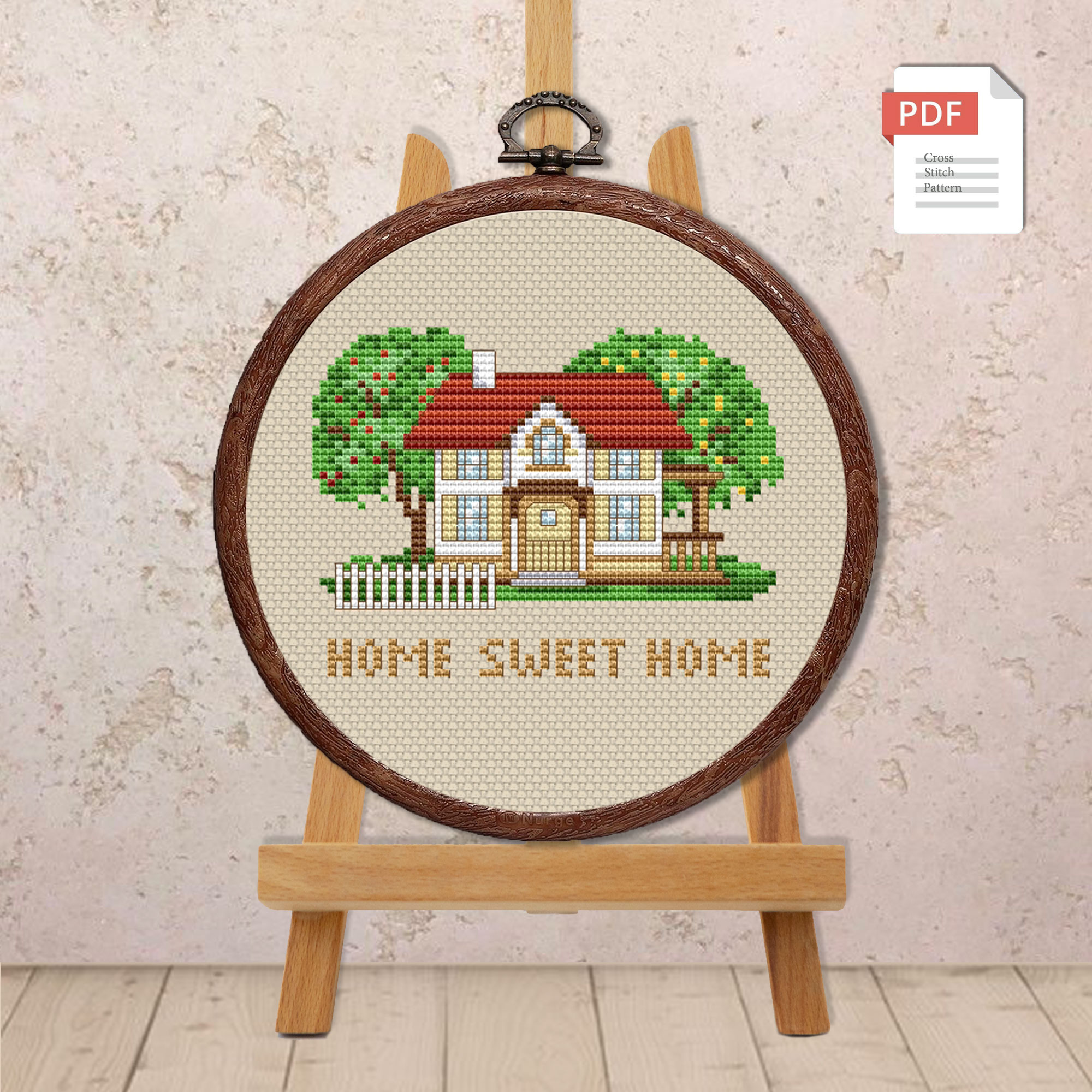 Home Sweet Home Cross Stitch Pattern #qt007 - Image 2