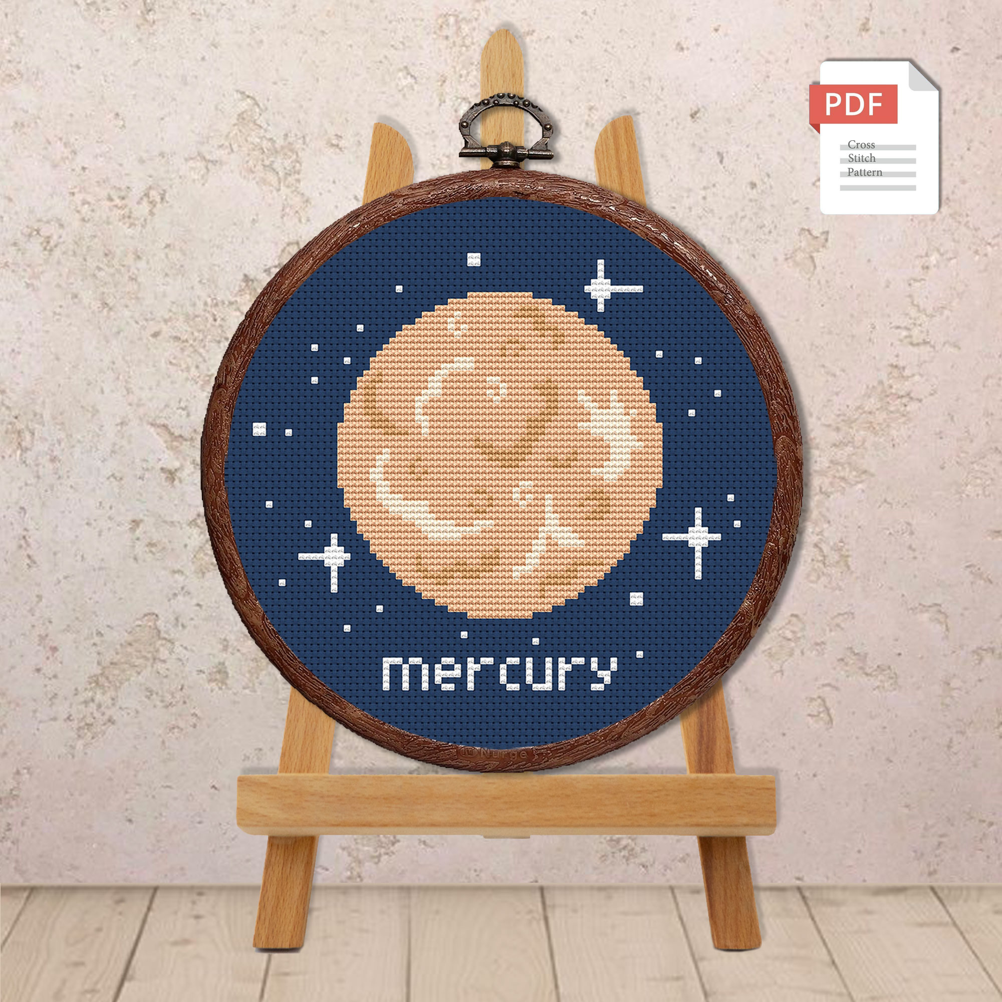 Set of 9 Planets Stitch Pattern #spc012 - Image 2