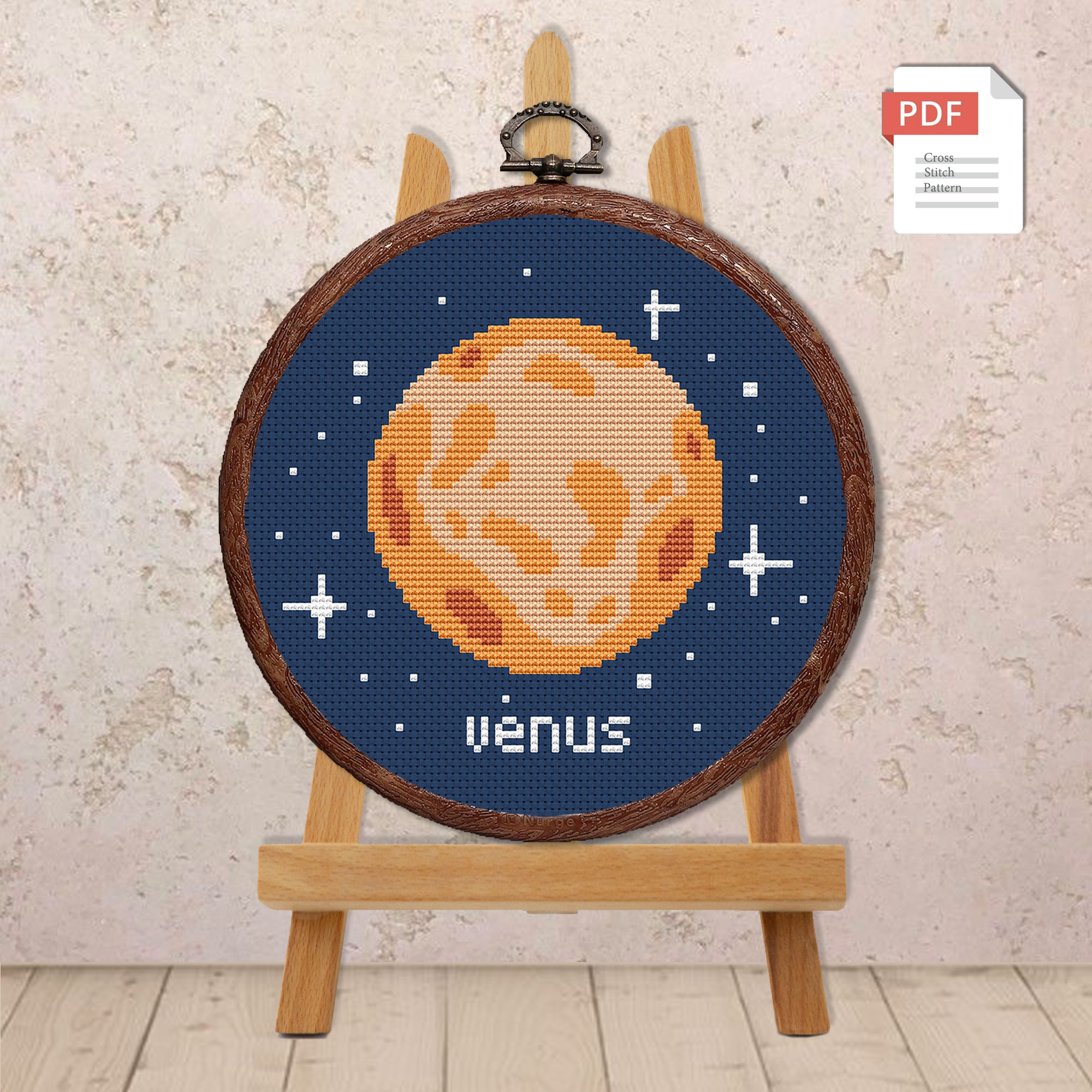 Set of 9 Planets Stitch Pattern #spc012 - Image 3