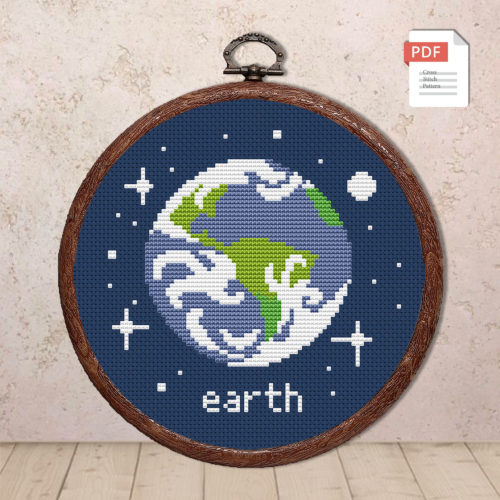 Earth Cross Stitch Pattern #spc003