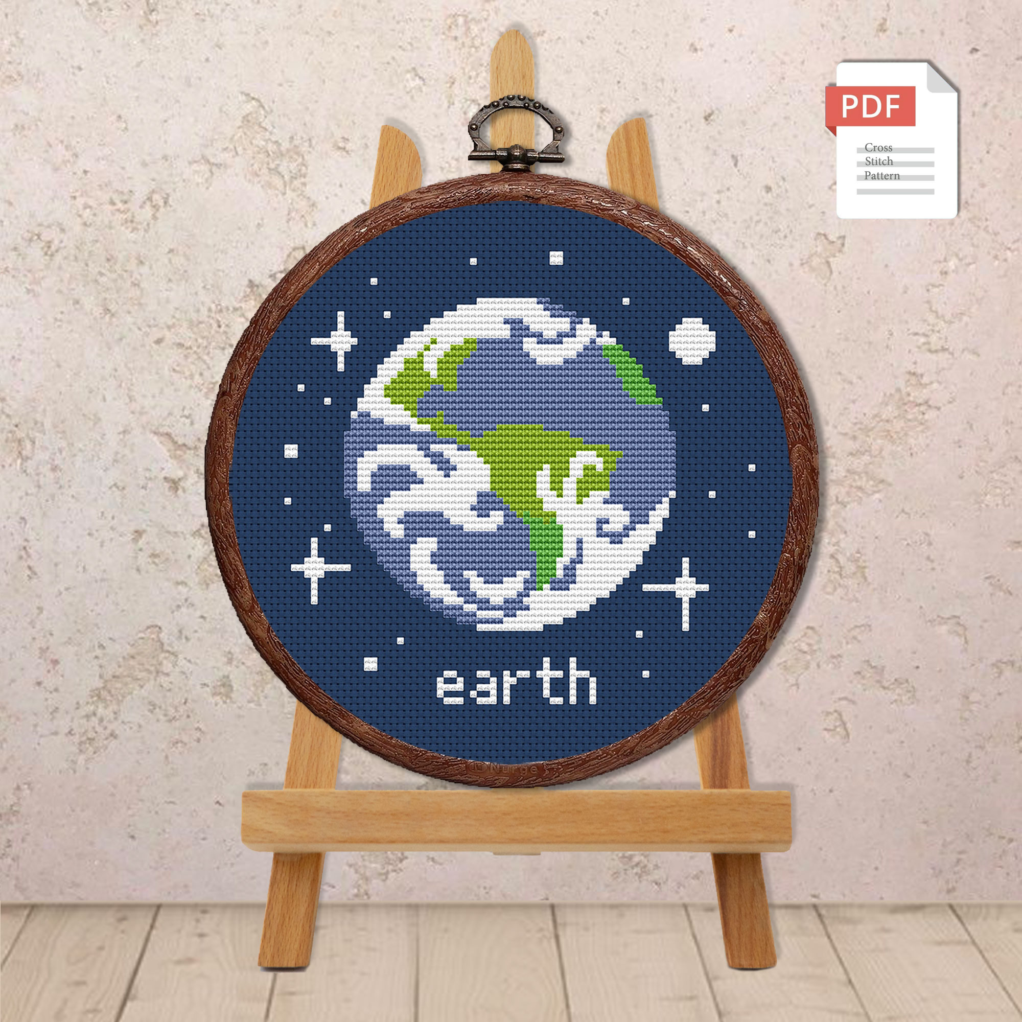 Set of 9 Planets Stitch Pattern #spc012 - Image 4