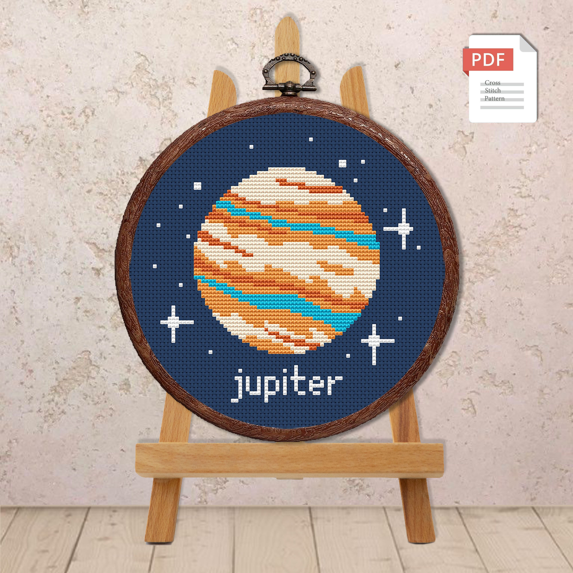 Set of 9 Planets Stitch Pattern #spc012 - Image 6