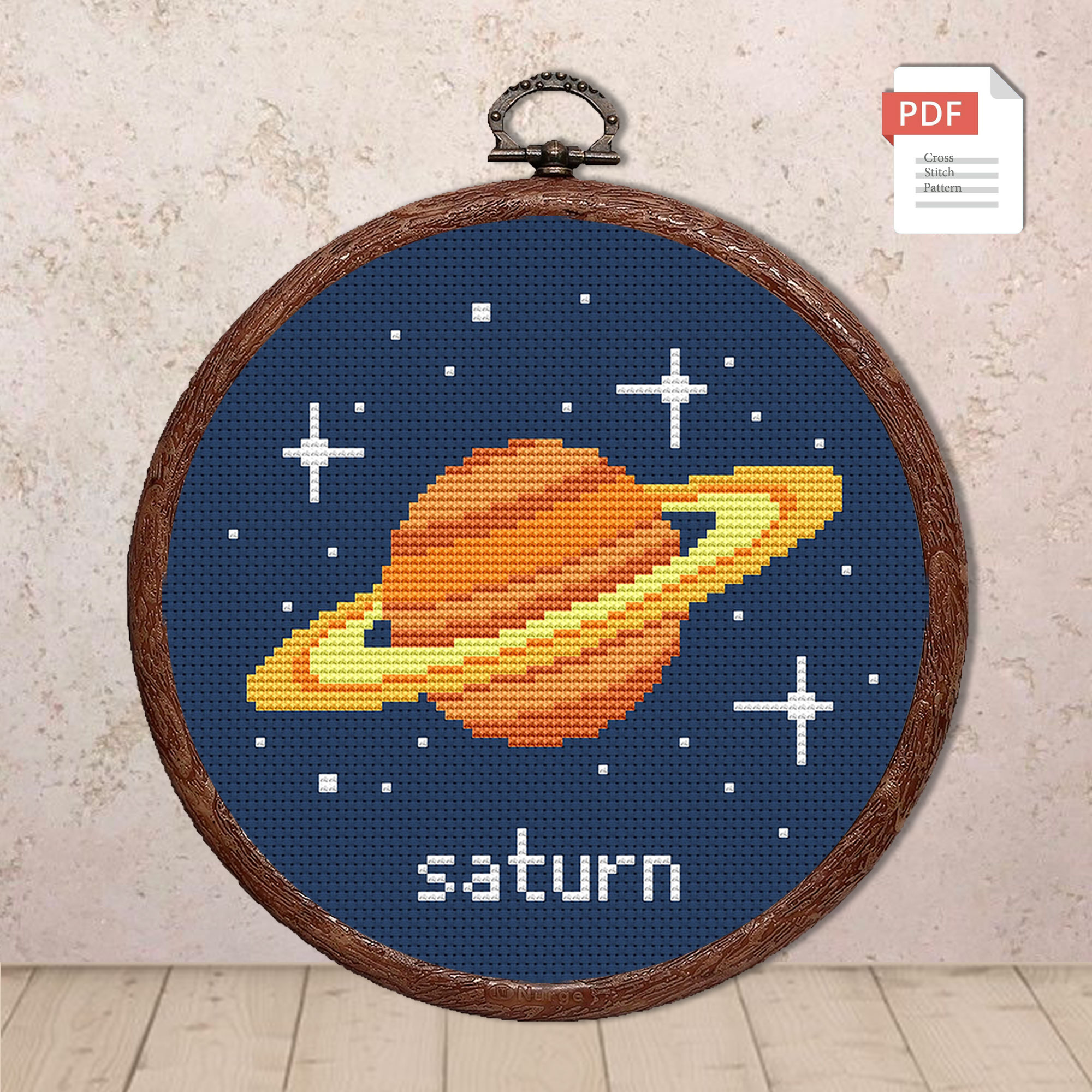 Saturn Cross Stitch Pattern #spc006