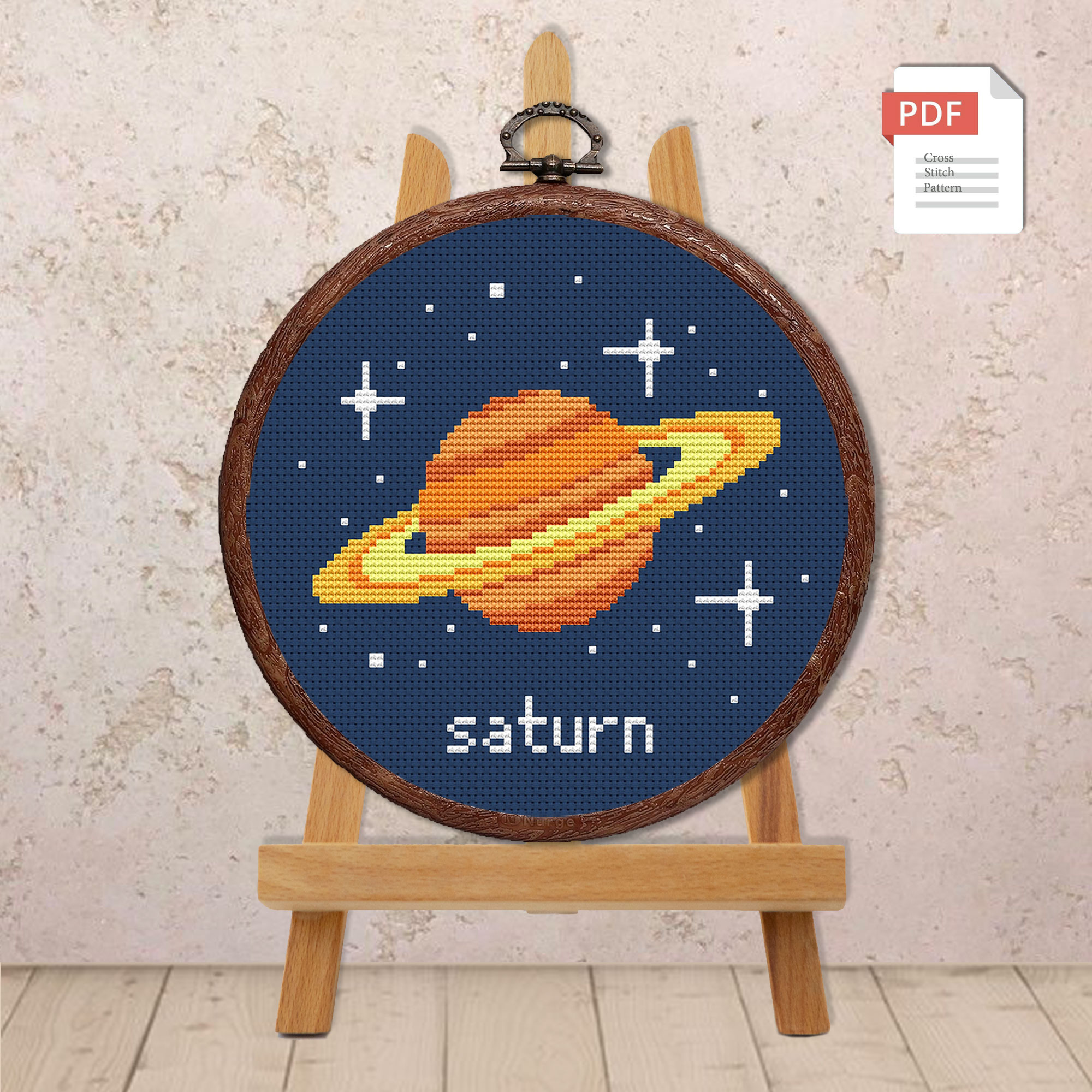 Set of 9 Planets Stitch Pattern #spc012 - Image 7