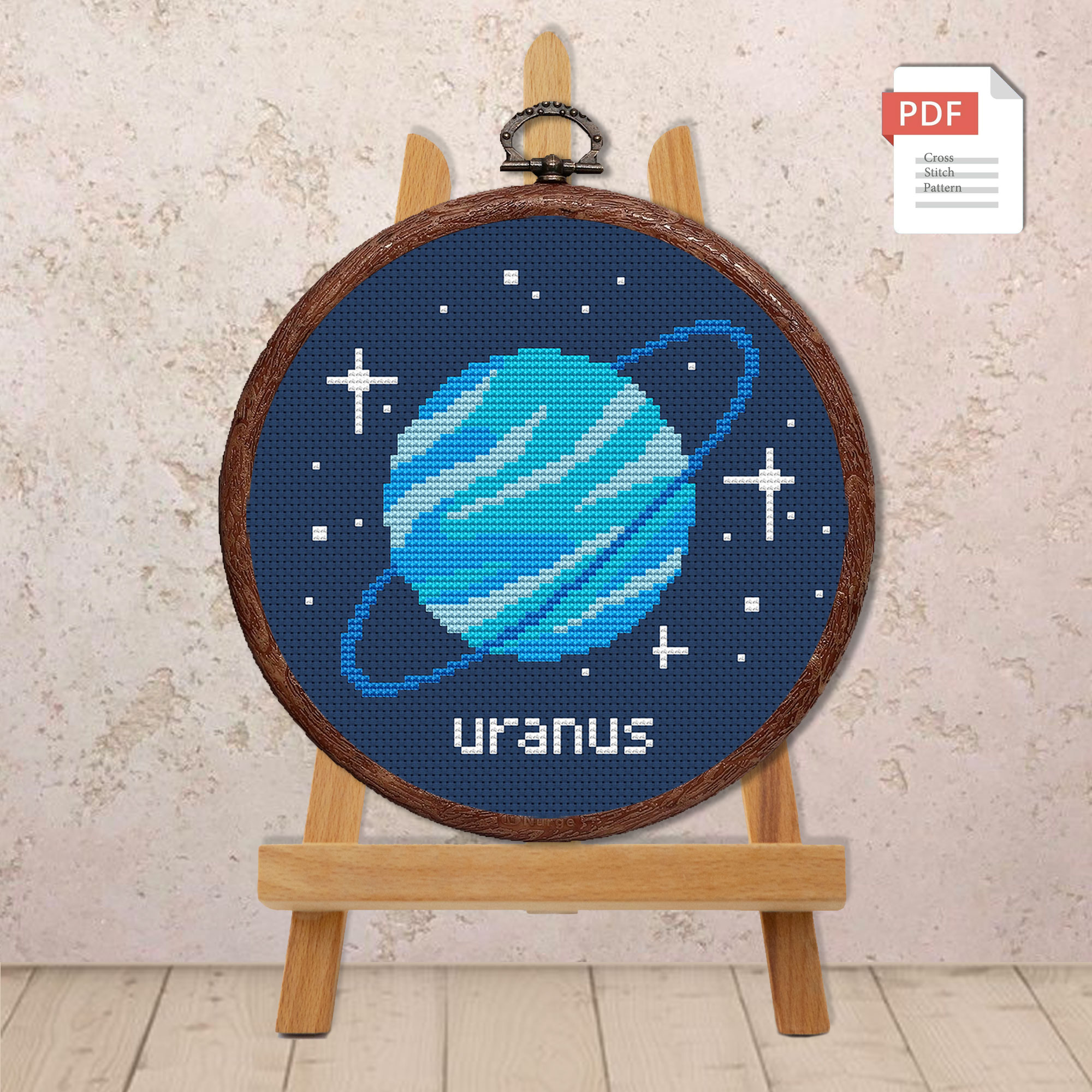 Set of 9 Planets Stitch Pattern #spc012 - Image 8