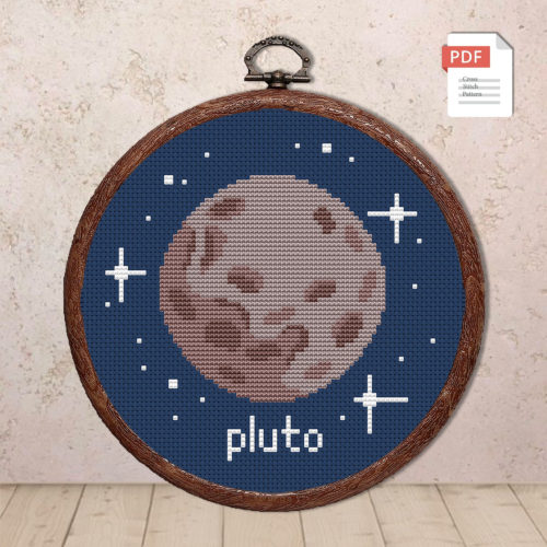 Pluto Cross Stitch Pattern #spc009
