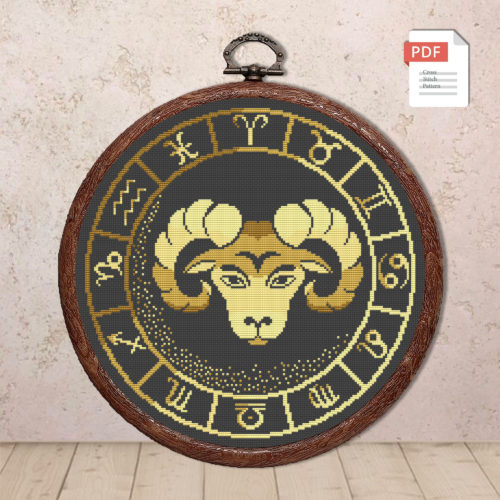 Aries Cross Stitch Pattern #zdc001