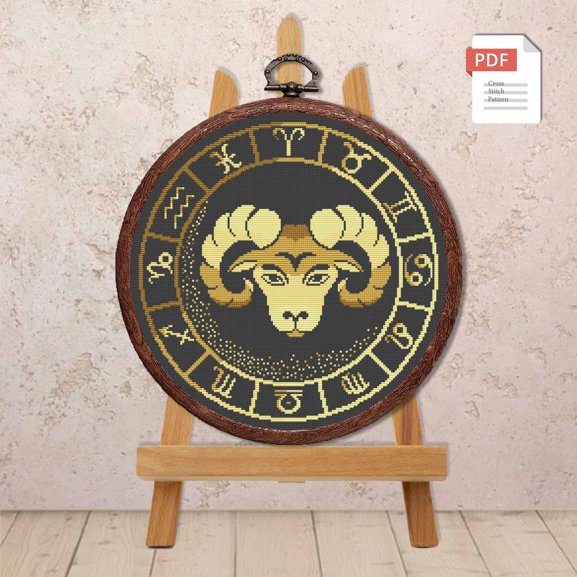 Aries Cross Stitch Pattern #zdc001 - Image 2