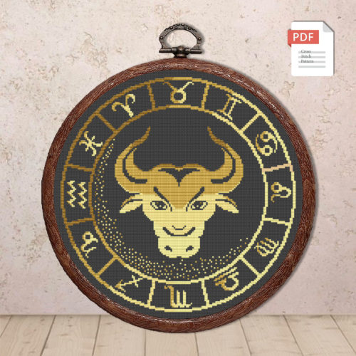 Taurus Cross Stitch Pattern #zdc002