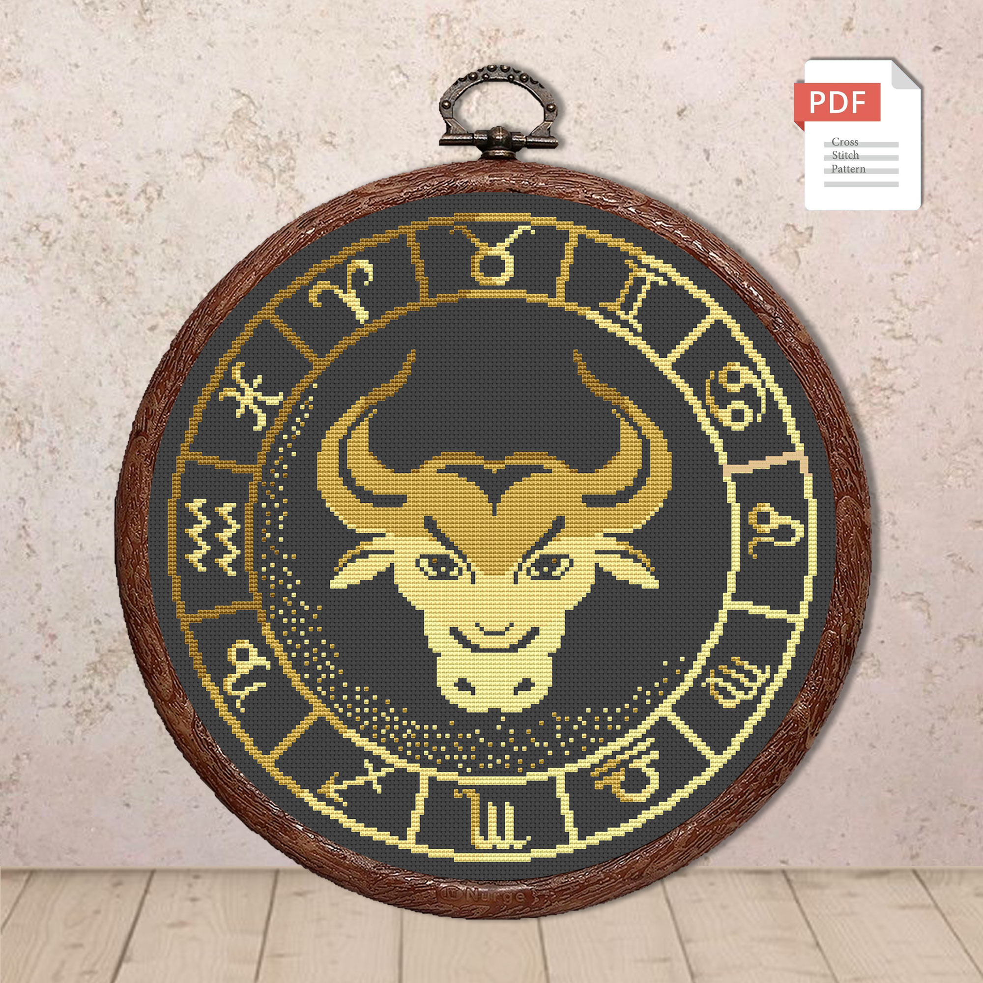 Taurus Cross Stitch Pattern #zdc002