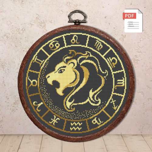 Leo Cross Stitch Pattern #zdc005