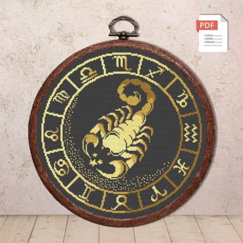Scorpio Cross Stitch Pattern #zdc008