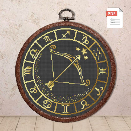 Sagittarius Cross Stitch Pattern #zdc009