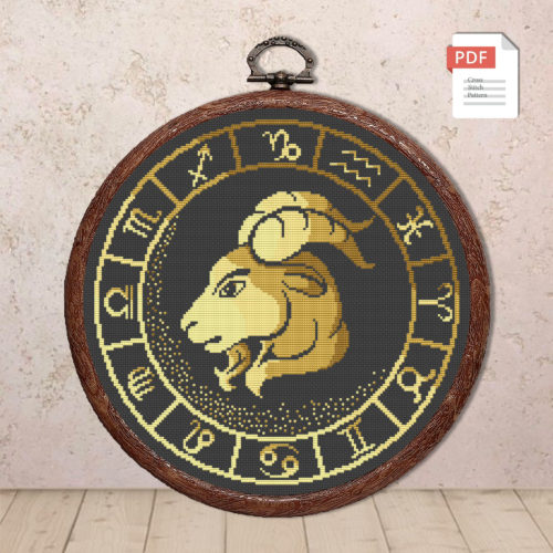 Capricorn Cross Stitch Pattern #zdc010