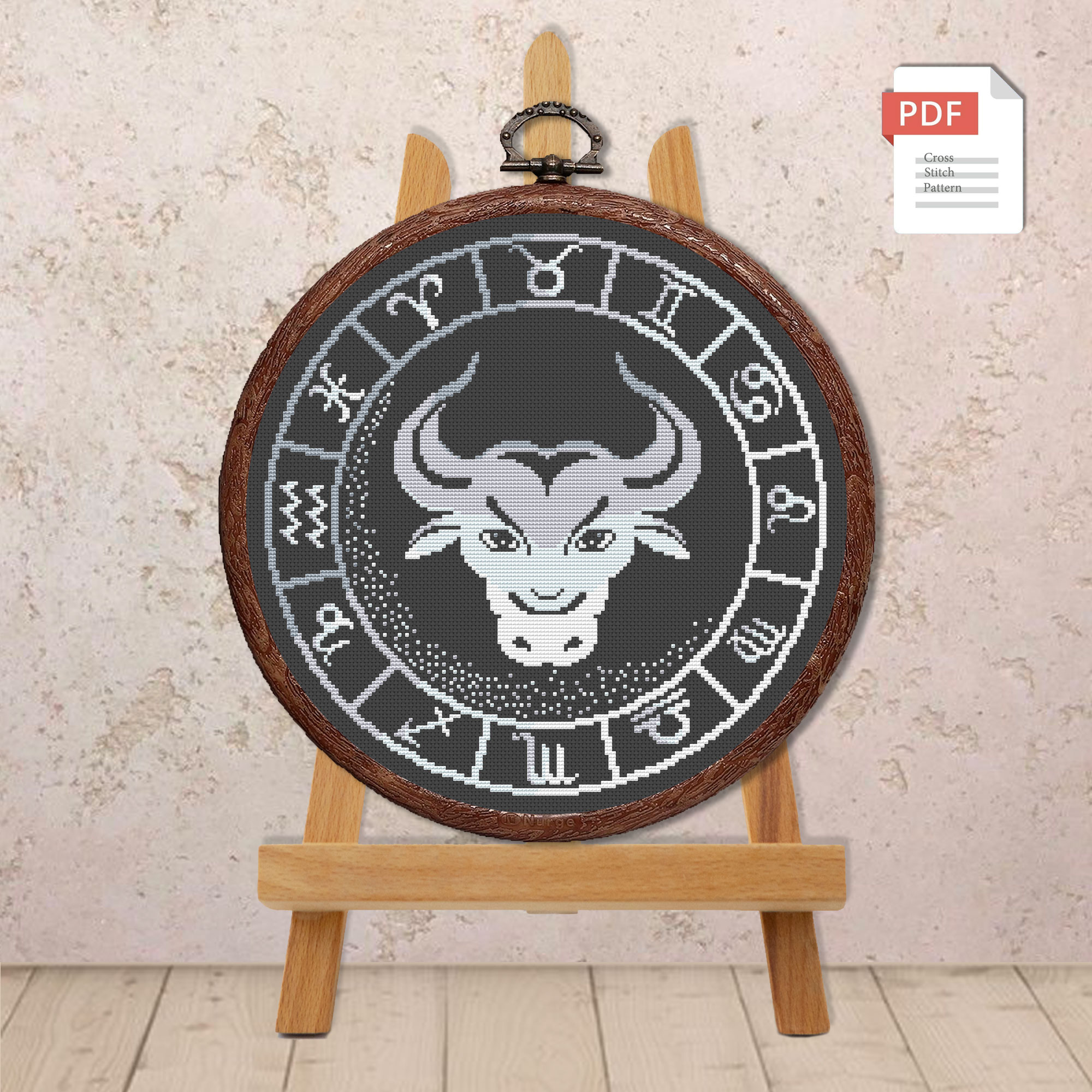 Taurus Silver Cross Stitch Pattern #zdc015 - Image 2