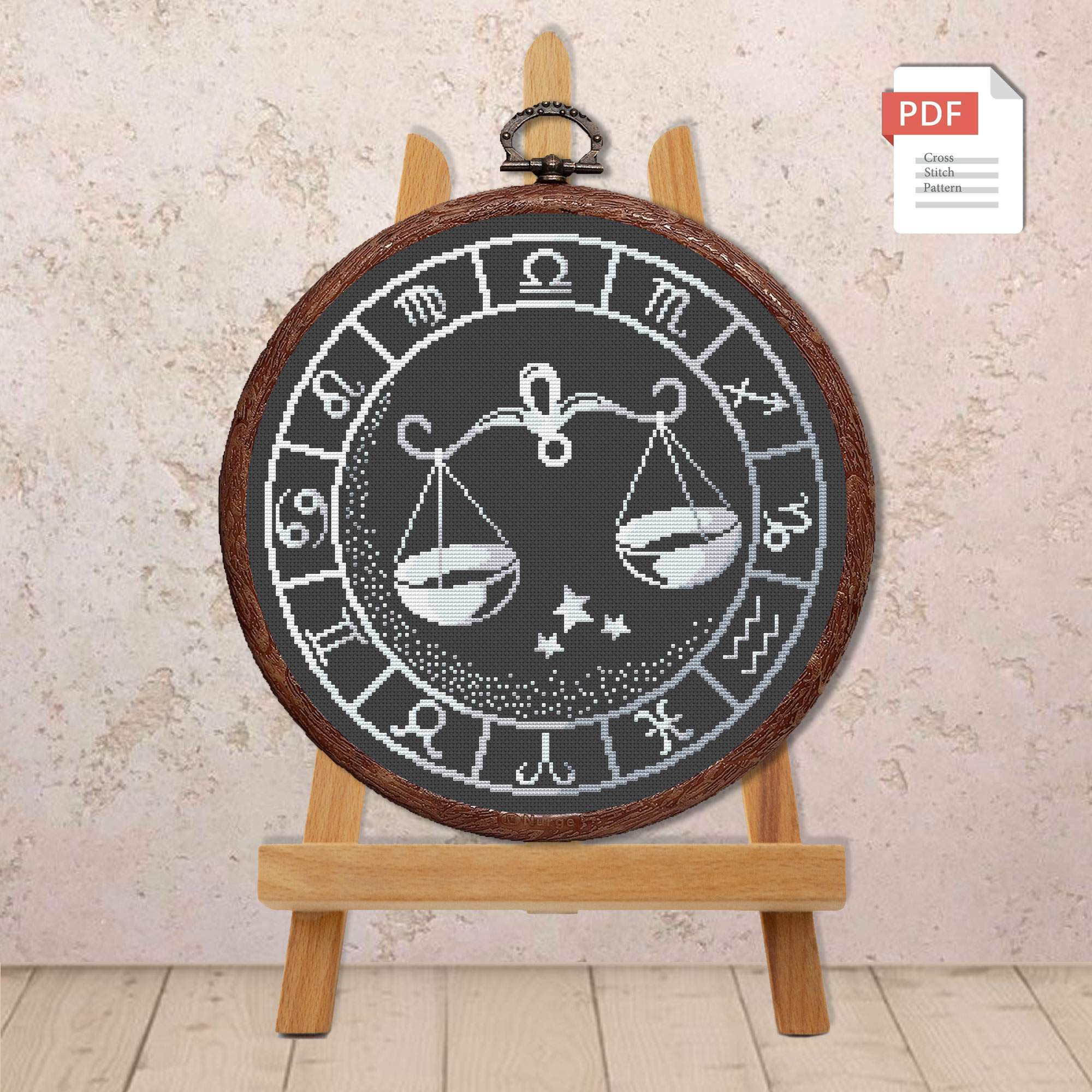 Libra Silver Cross Stitch Pattern #zdc020 - Image 2