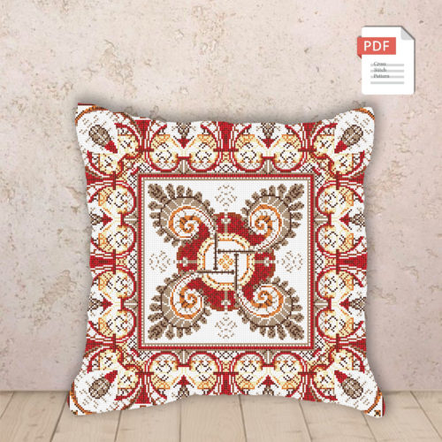Ornament Pillow Cross Stitch Pattern #pll001