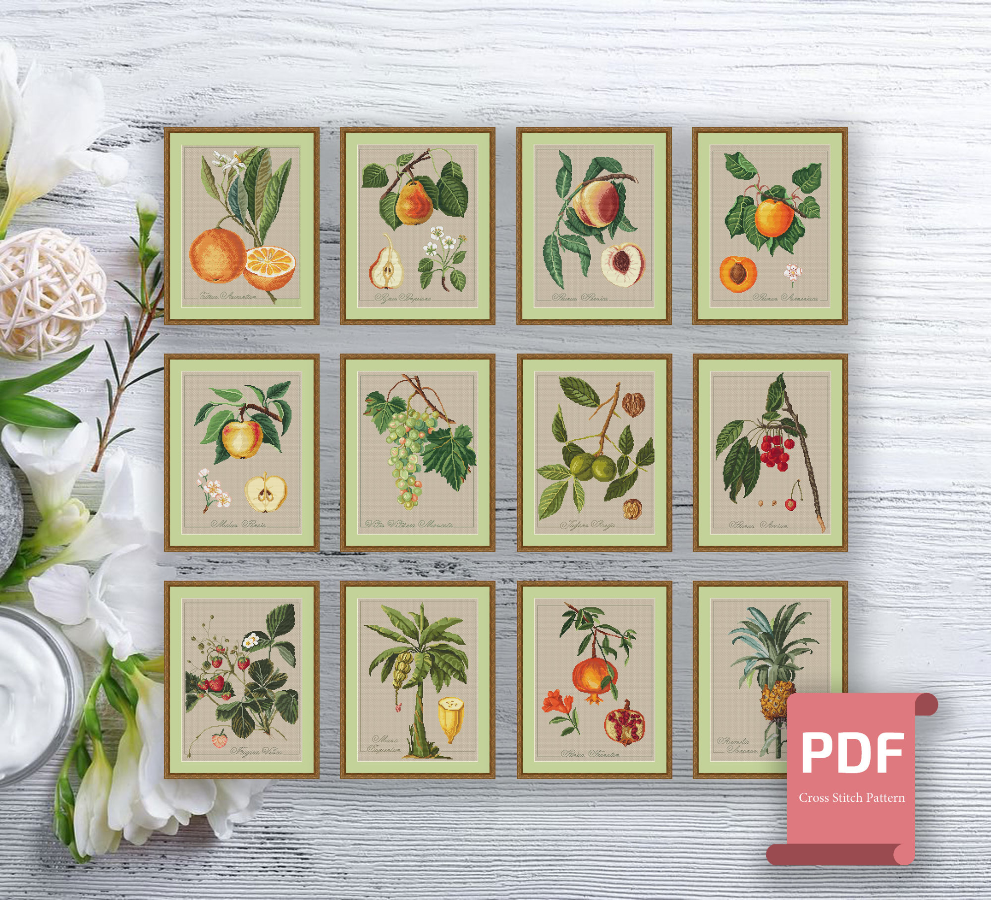 Pineapple Cross Stitch Pattern #flc035 - Image 4
