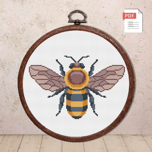 Bee Cross Stitch Pattern #anm006