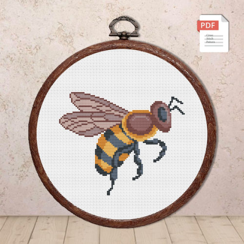 Bee Cross Stitch Pattern #anm007