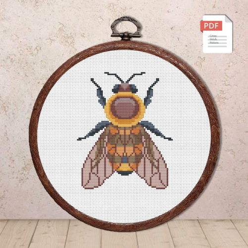 Bee Cross Stitch Pattern #anm008