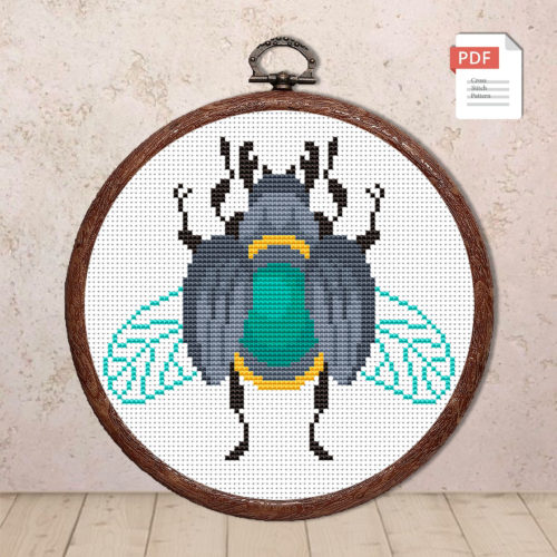 Beetle Cross Stitch Pattern #anm009
