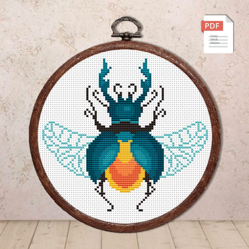 Beetle Cross Stitch Pattern #anm010