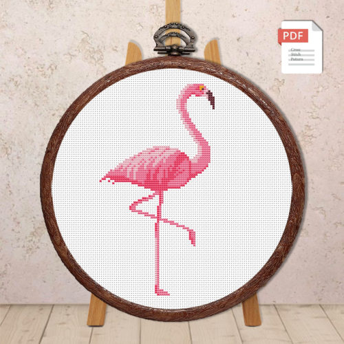 Flamingo Cross Stitch Pattern #anm028