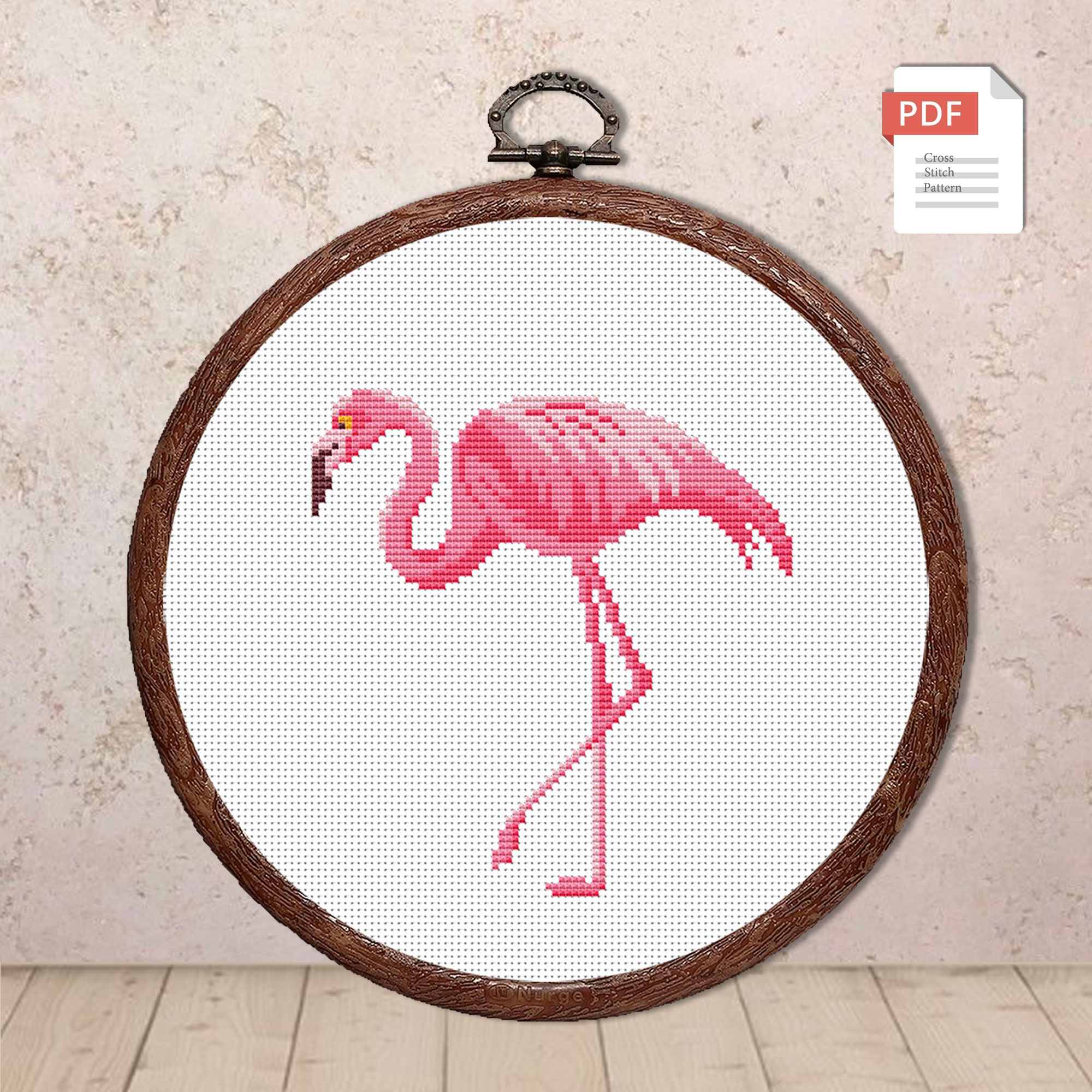 Flamingo Cross Stitch Pattern #anm029