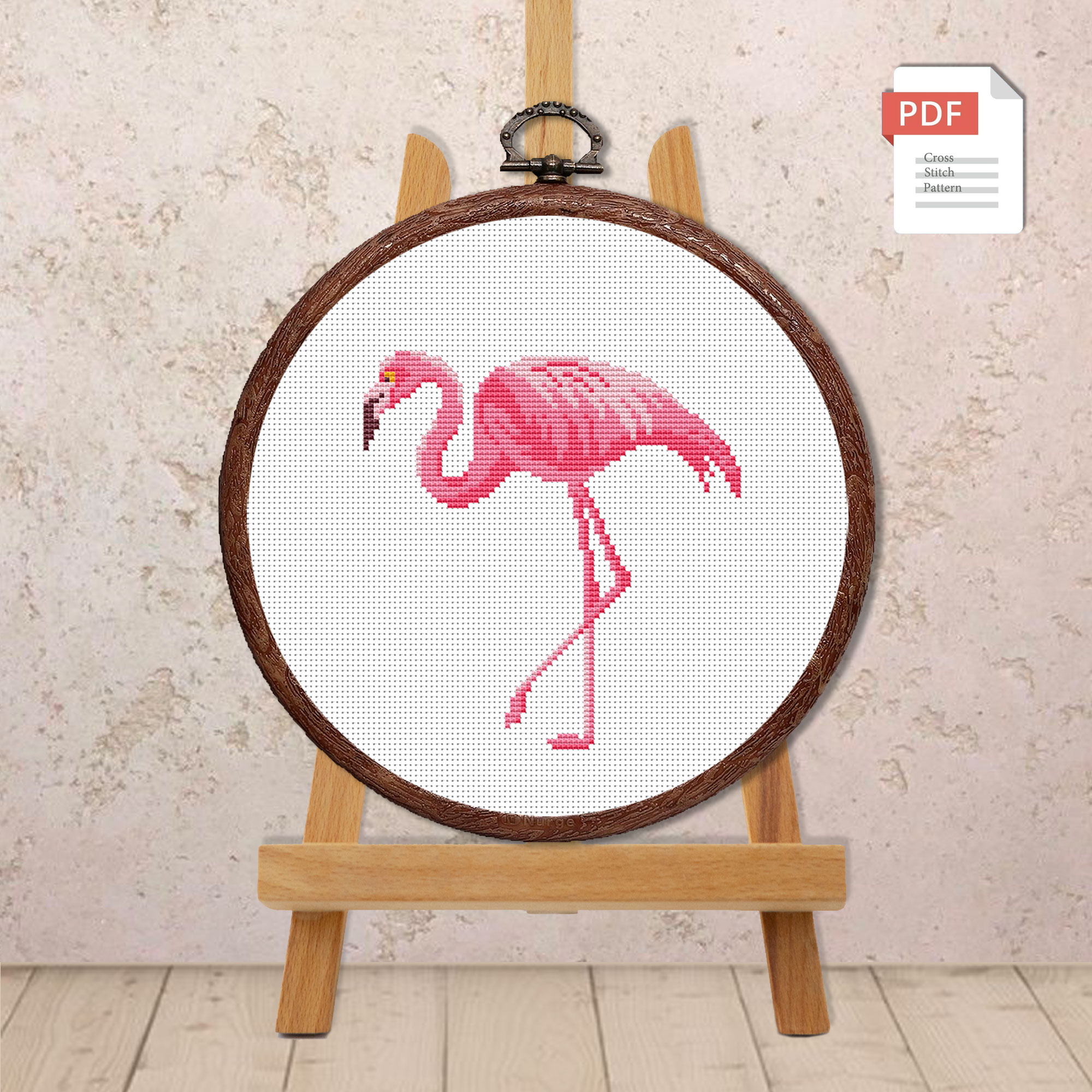 Flamingo Cross Stitch Pattern #anm029 - Image 2