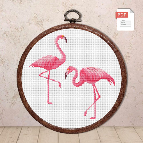 Flamingos Cross Stitch Pattern #anm030