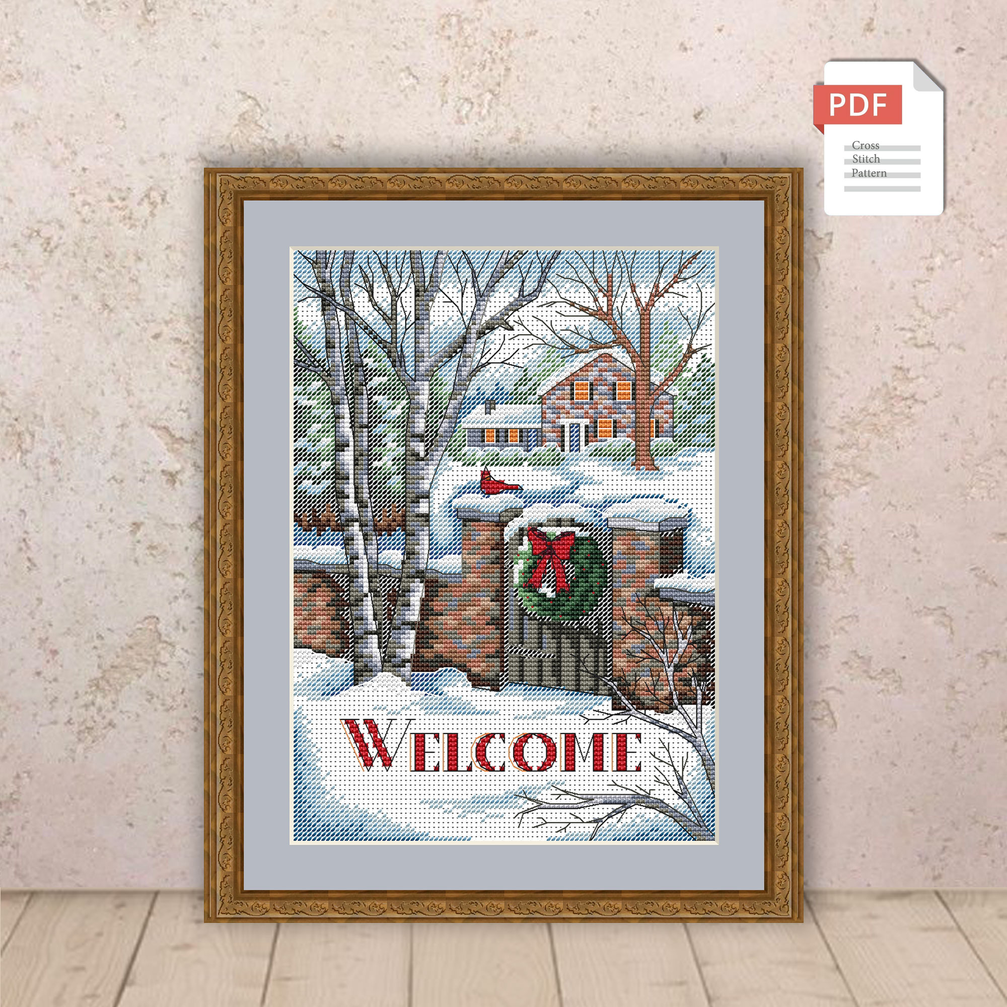 Merry Christmas Cross Stitch Pattern #chr022