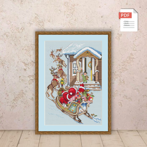Christmas Santa Cross Stitch Pattern #chr026