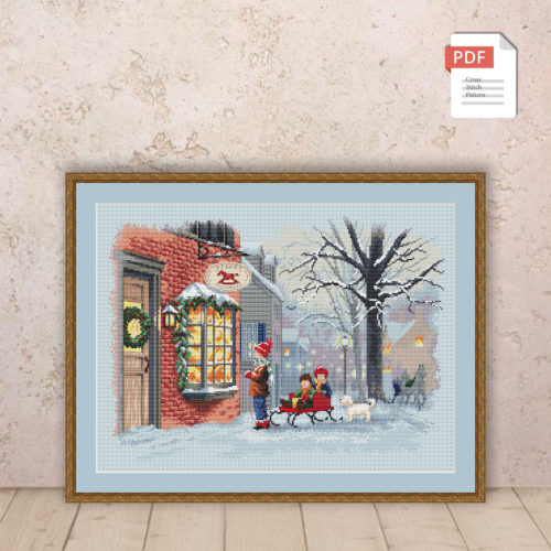 Christmas Shop Cross Stitch Pattern #chr027