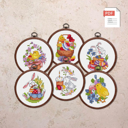 Set of Easter Miniatures Cross Stitch Pattern #eas.016