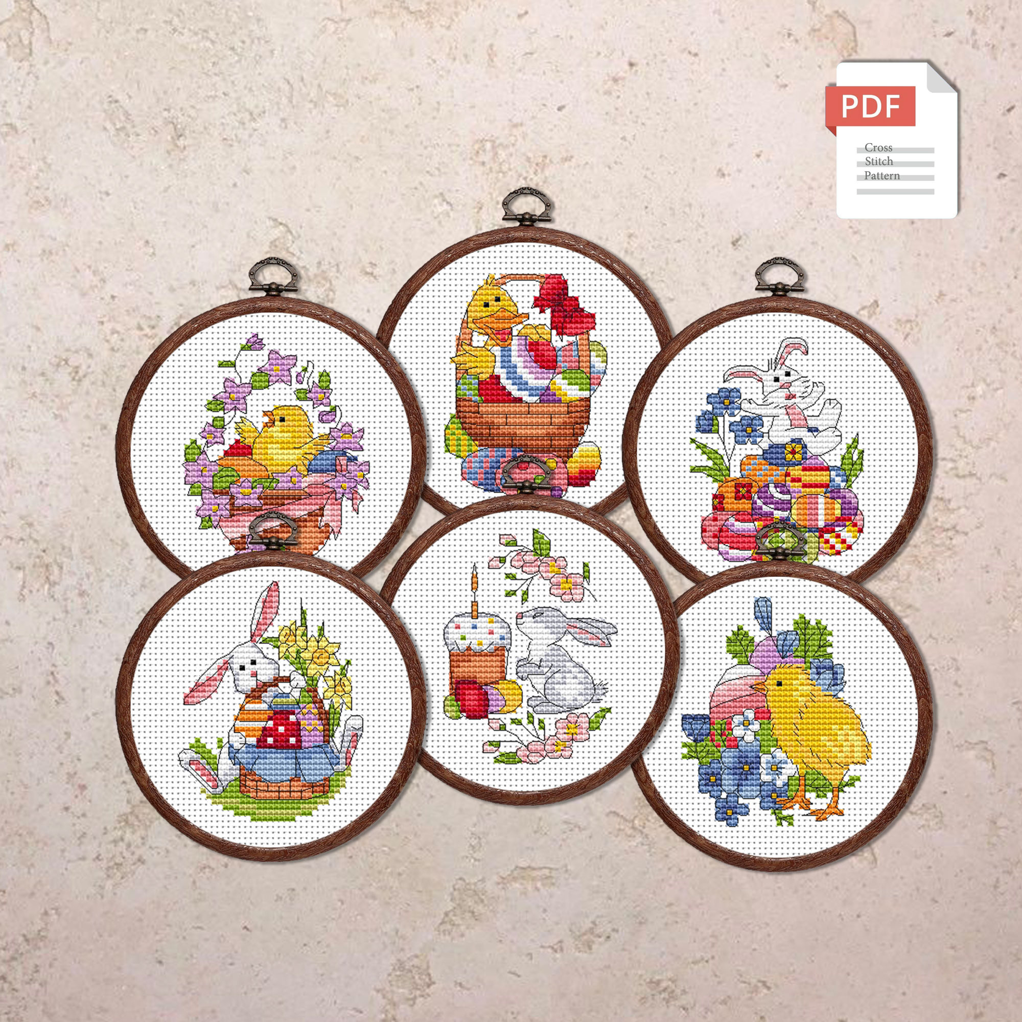 Set of Easter Miniatures Cross Stitch Pattern #eas.016