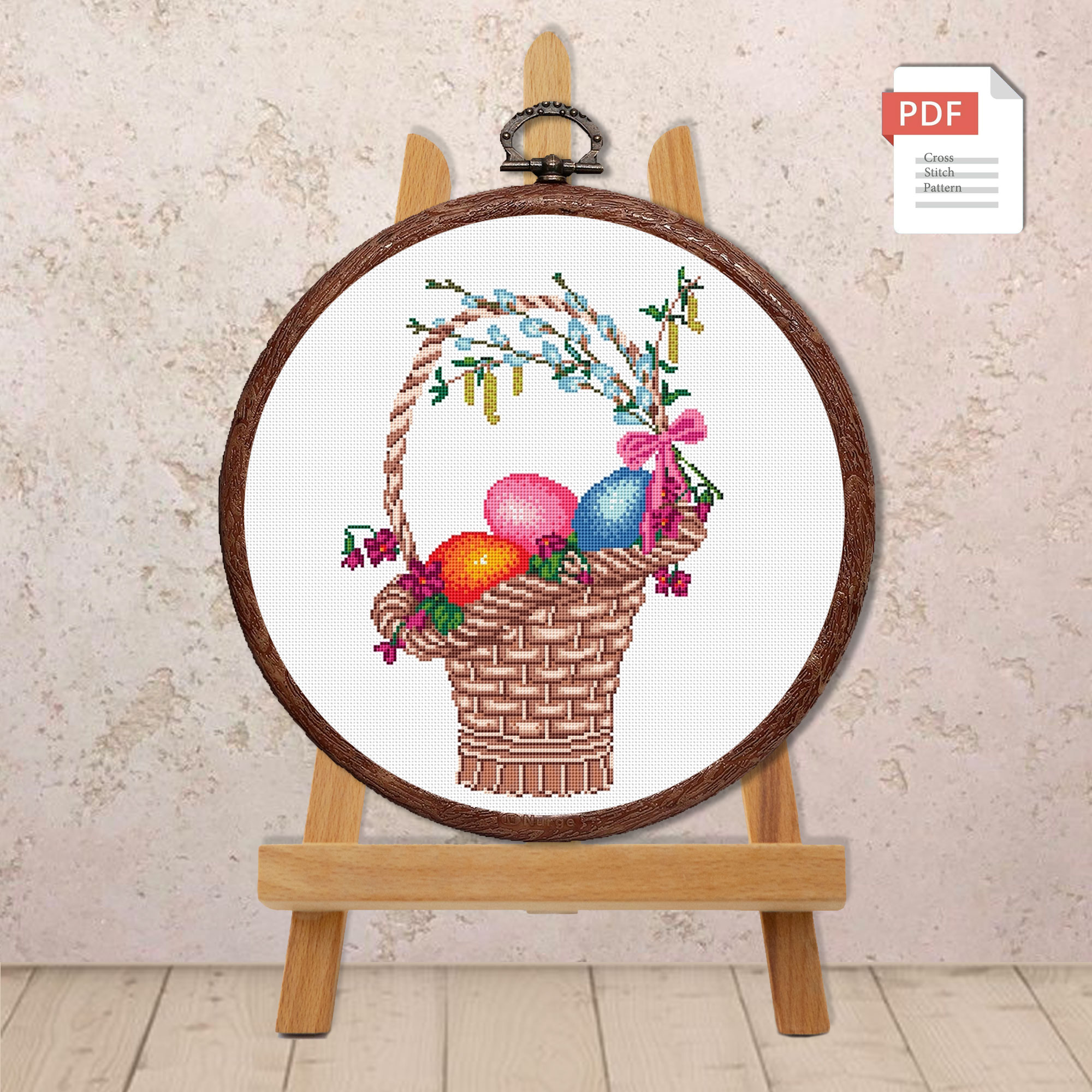 Happy Easter Cross Stitch Pattern #eas.017 - Image 2