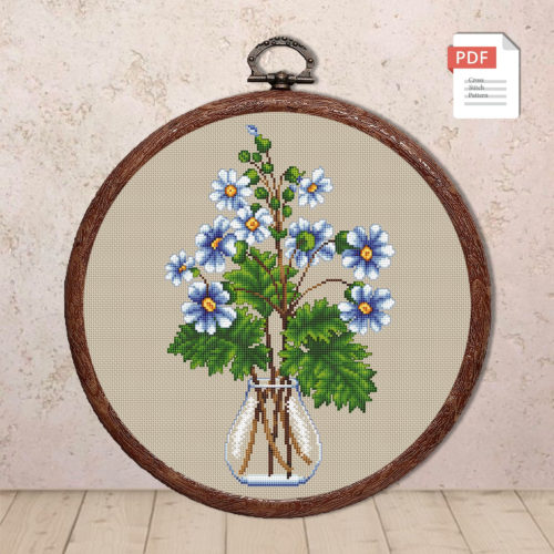 Forget-me-nots Cross Stitch Pattern #fl.077