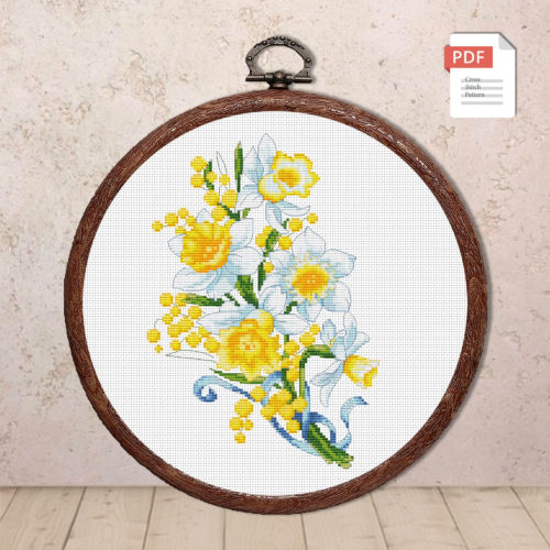 Daffodils Cross Stitch Pattern #fl.079