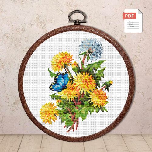 Dandelions Cross Stitch Pattern #fl.100